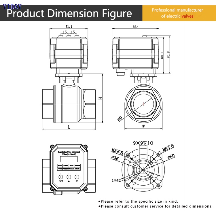 Discount Flow Control Electric Linear Actuator Proportional Ball Valve for Water 12v 24v