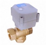 DN15 3 Way Motorized Ball Valve T Type