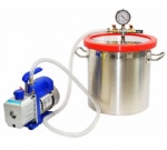 YIDAY hot sale 220v/60hz high volume 8 cfm 3/4 hp air conditioning vacuum pump and 5 gal vacuum degassing chamber