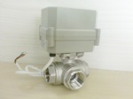 3 way SS motorized ball valve