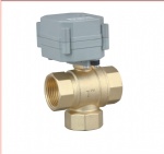 1/2' 3 way DN15 9-24V/110v-230VBrass Electric Ball Valve, Motorized ball valve, CR2-02